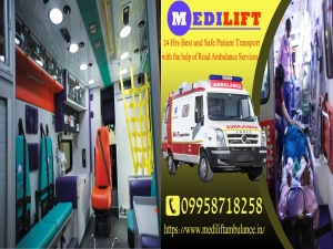Book Medilift Ventilator Ambulance Service in Kankarbagh